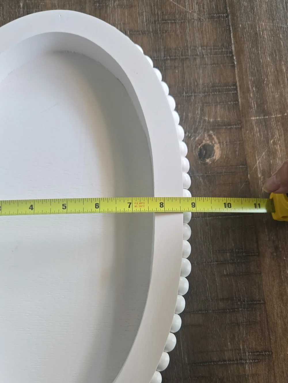 White Decorative Oval Serving Tray